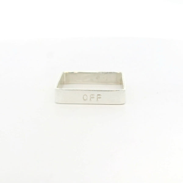 4mm Square "IT,OFF,YOU,YEAH" Ring