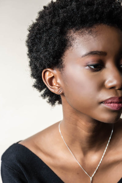 Solid 14k Gold Bar Studs