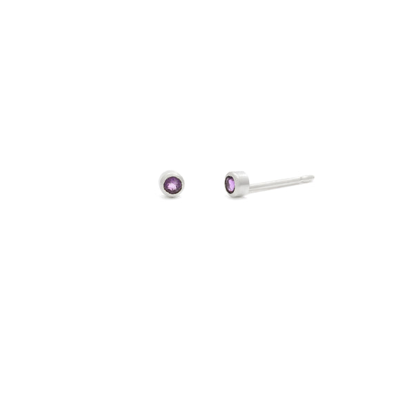 Tiny 2mm Gemstone Studs
