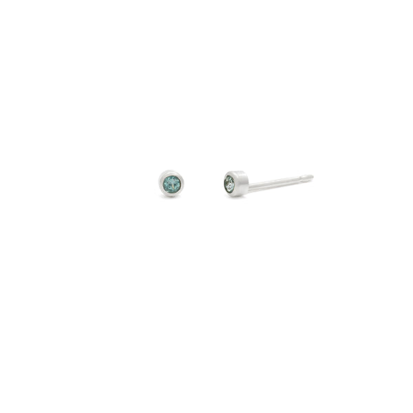 Tiny 2mm Gemstone Studs