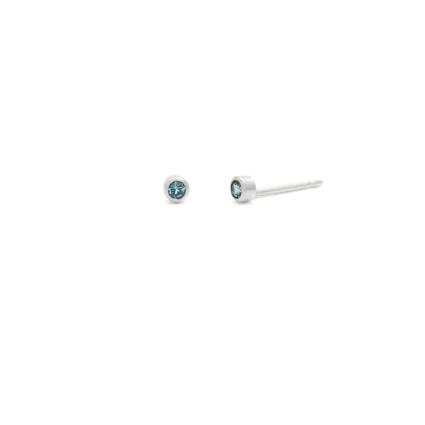 Tiny 2mm Gemstone Studs