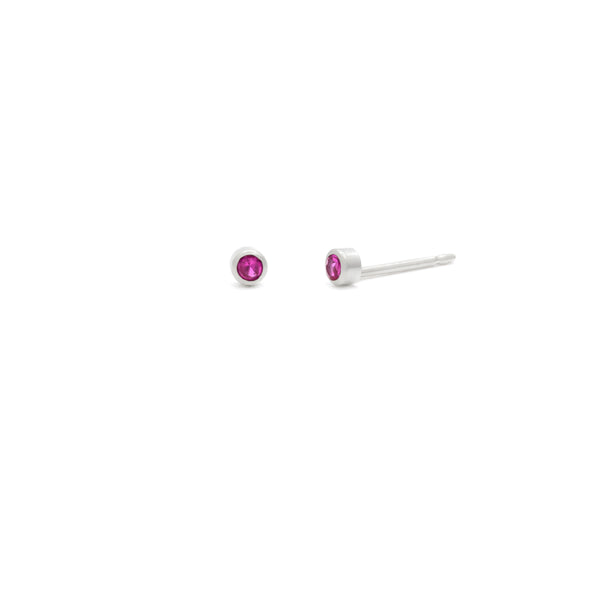 Tiny 2mm Gemstone Studs