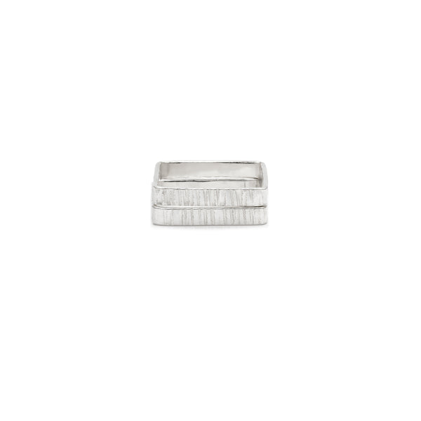 3mm Square Birch Bark Ring