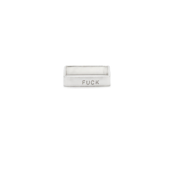 4mm Square "FUCK" Ring