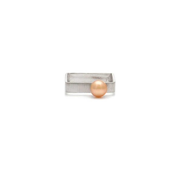 4mm Square Pearl Ring
