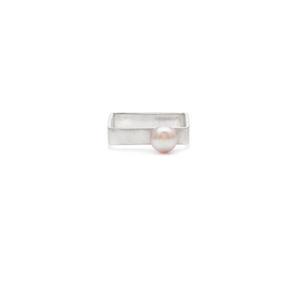 4mm Square Pearl Ring
