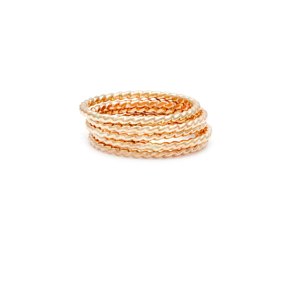 Simple Stackers - Gold Filled Rope