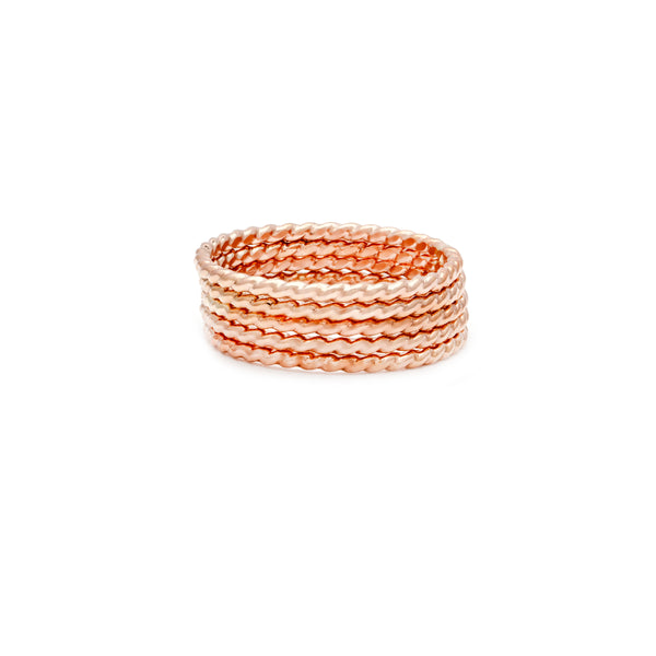 Simple Stackers - Rose Gold Filled Rope