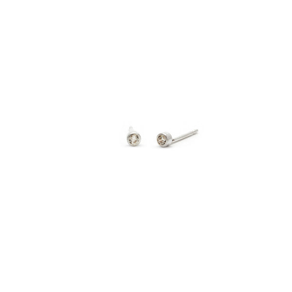 Tiny 2mm Cubic Zirconia Studs