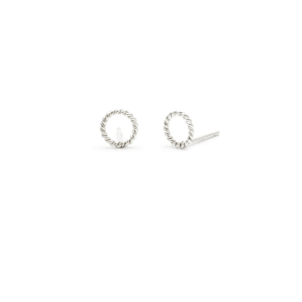 Tiny Rope Circle Studs