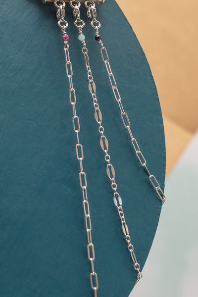 Sterling Silver Razor Layering Chain