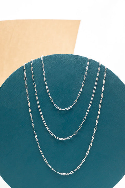 Sterling Silver Paperclip Layering Chain