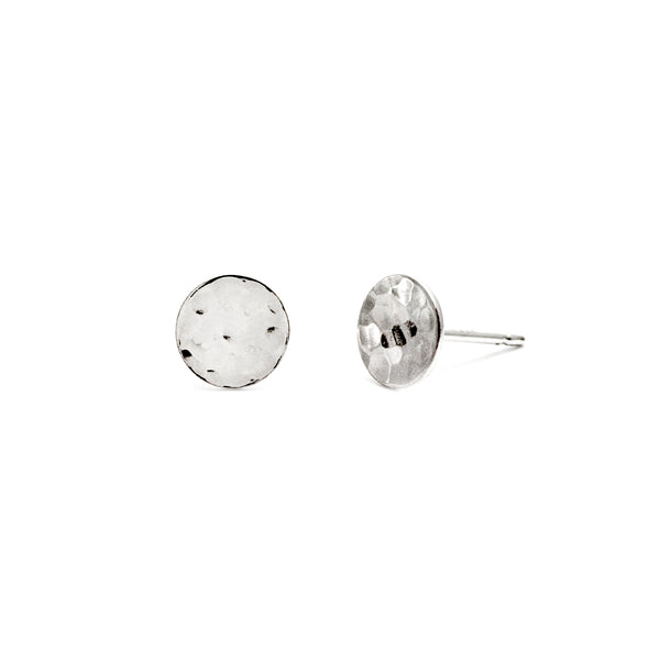 Micro Dot Studs - Hammered