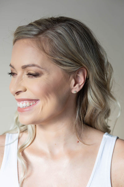 Micro Dot Studs - Hammered