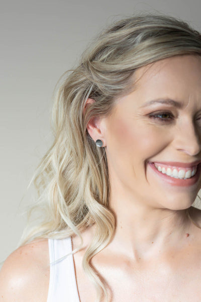 Mini Dot Studs - Hammered