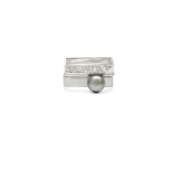 3mm Square Birch Bark Ring