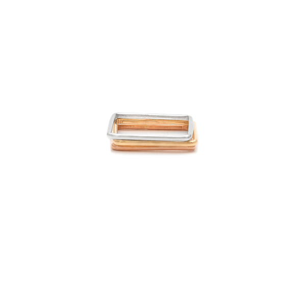 Square Stackers - Sterling Silver