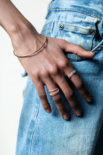 3mm Square "fuck" Ring