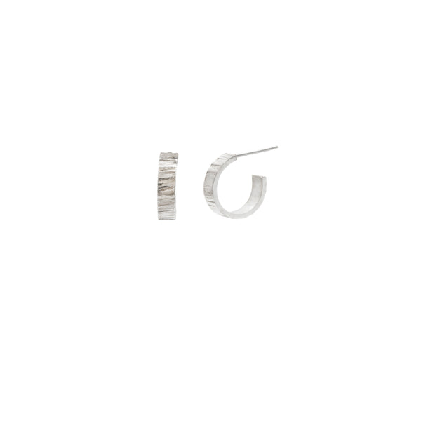Small Birch Bark Hoop Earrings