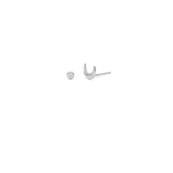 Tiny Star and Moon Studs