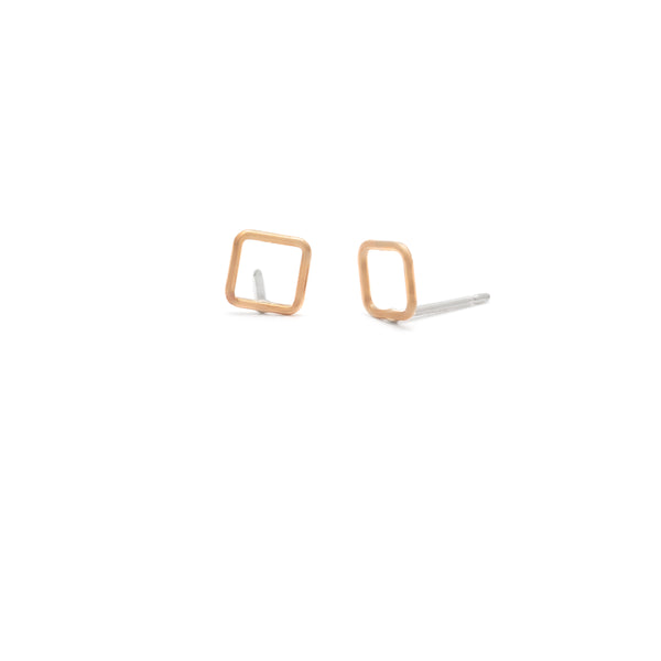 Tiny Gold Square Studs