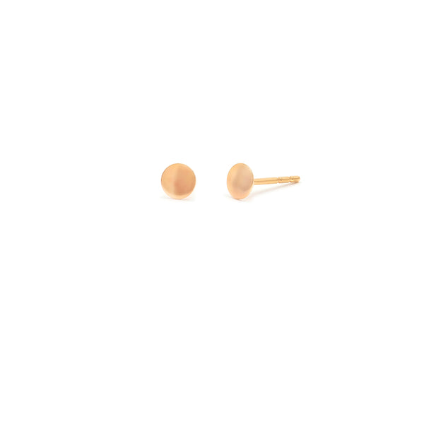 14k Gold Disc Studs