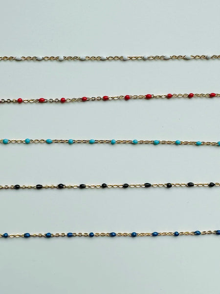 Gold Filled Enamel Layering Chain