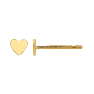 Tiny Gold Heart Studs