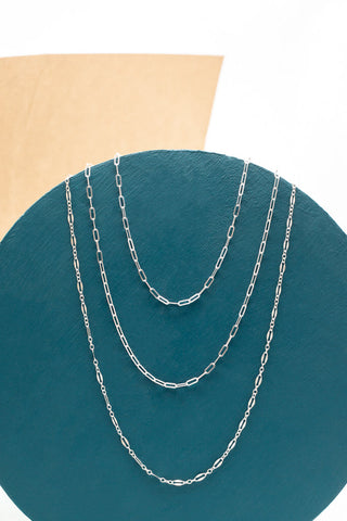 Sterling Silver Paperclip Layering Chain