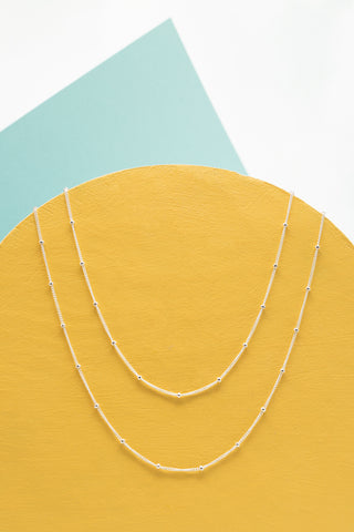 Sterling Silver Satellite Layering Chain