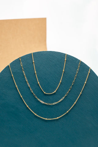 Gold fill Paperclip Layering Chain