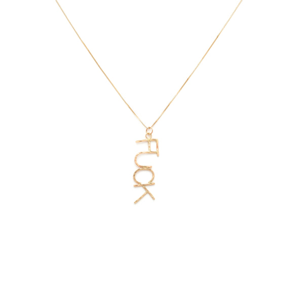 14k Gold Fuck Necklace