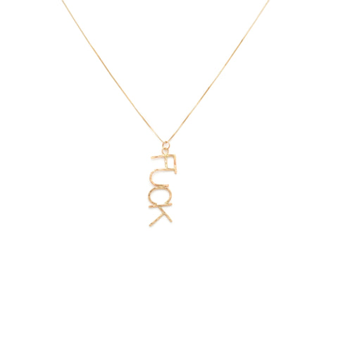 14k Gold Fuck Necklace